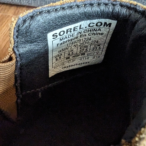 Sorel Women's Brown Leather Slip On Waterproof Chelsea Ankle Boots Size 6.5 - Picture 6 of 6